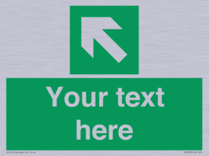 Custom Arrow Top Left Sign